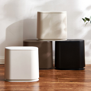 Cubo de basura estrecho de 15 cm de ancho con tapa para baño, inodoro, uso interior - Product Image 4