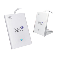 Lector de tarjetas resistente al agua NFC, lector de tarjetas ISO15693, USB 13,56 MHz, lector RFID con soporte, opcional, para el envío a través de la red
