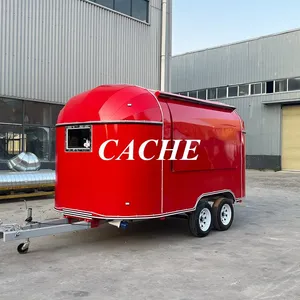 Remorque de camping rouge personnalisée pour l'extérieur, 4 m, chariot de cuisine pour café et en-cas, camion de cuisine mobile - Product Image 2