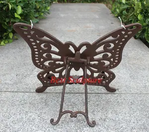 cast iron large size butterfly on the ground for outdoor decoration
