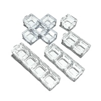 Vente en gros usine DIY Base transparente en PC pour clé de clavier mécanique lumineuse LED, porte-clés, fidget clickers, porte-clés keycap