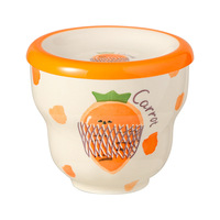 Tasse à eau moderne en céramique faite à la main Tasse à latte en verre à double paroi pour chat et ours de dessin animé Passe au micro-ondes pour les fêtes