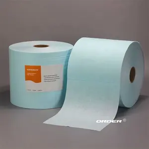 Turquoise Aperture Heavy Duty Industrial Nonwoven HD Cleaning Jumbo Perforated Roll Refreshing Wipers