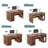 Bureau d'étude et table d'ordinateur Vista Home Gold Supplier en MDF avec armoires, design moderne et robuste