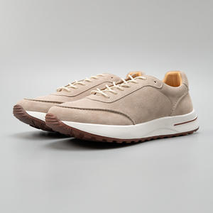 Zapatillas deportivas bajas de cuero genuino transpirable con cordones para hombre, tendencia de moda primavera-verano-otoño, venta al por mayor, ¡las más vendidas! - Product Image 3