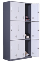 Armoire Métallique de Rangement en Acier pour Vêtements, Vestiaire de Gym, Casier de Rangement en Métal/Acier avec Séchoir à Chaussures