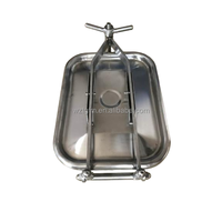 Manhole carré sanitaire en acier inoxydable avec volant à fleurs pour cuve de fermentation