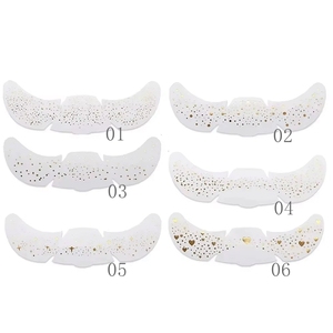 Autocollant de tatouage temporaire pour le visage, effet taches dorées scintillantes, pour maquillage de fête et beauté scénique - Product Image 2