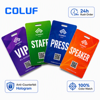 Badges d'identification en PVC personnalisés pour expositions, étiquettes nominatives pour conférences avec cordon, ensemble de crédentiels d'événement personnalisés en gros