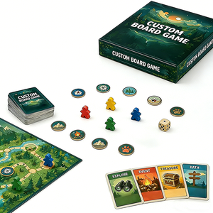 OEM Board Game Printing Paperboard Factory Custom Card Dice Token Set Eco Friendly Materials Portable Gift <b>Box</b> for Party Family - Product Image 2