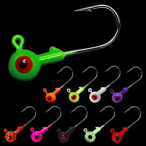 ขายส่ง 1g 2g 3.5g 5g 7g 10g 14g 20g สีสัน Ball Jig หัวโรงงานที่กําหนดเอง jig ตะขอคู่ตาสําหรับ Bass และ Crappie - Product Image 5