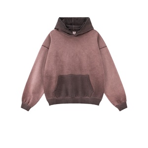 TKAN245D Vintage 100% algodón de peso pesado Streetwear Oversized Casual Drop Shoulder Acid Washed Men's Hoodie - Product Image 2