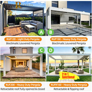 Pergola motorisée en aluminium robuste et personnalisée, imperméable, pour terrasse américaine et villa de luxe - Product Image 3