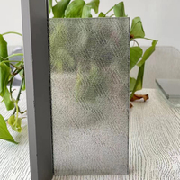 Super White Water Ripple Tempered Decorative Glass Partition Screen Solid Float Glass for Hotel for Living Room Entrance Foyer