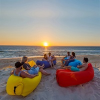 Fauteuil Gonflable Transat Canapé Hamac Portable Étanche Anti-Fuite d'Air – Canapé Idéal pour Plage Voyages Camping Pique-niques