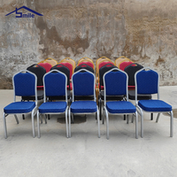 Chaise de banquet d'hôtel certifiée SGS TUV, empilable, avec structure métallique entièrement soudée et revêtement en tissu, capacité 250 kg, vente en gros directe usine Chine