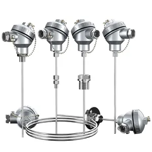 เทอร์โมคัปเปิลชนิด K <span class=keywords><strong>PT100</strong></span> RTD เซ็นเซอร์วัดอุณหภูมิ WRNK-131 หัววัดแบบโค้งงอได้ หุ้มเกราะ ทนทาน ใช้งานในอุตสาหกรรม ทำจากสแตนเลส ทนอุณหภูมิสูง - Product Image 1