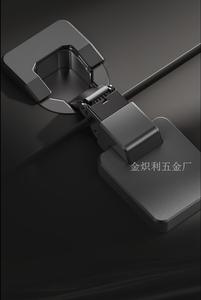 บานพับเหล็กแบบโมเดิร์น ปิดแบบนุ่มนวล ปรับได้ 4 ทิศทาง สีดำ บานพับบางเฉียบแบบซ่อน สำหรับตู้ครัวและเฟอร์นิเจอร์ - Product Image 6