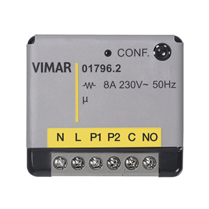 Module relais multifonction Vimar 8A 230V 50Hz pour la domotique intelligente - Product Image 1