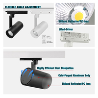 Luz de Riel LED Profesional TL402 de 30W, Ra≥90, UGR<19, Reflector ALANOD, LIFUD DIP 3CCT, Regulable, COB