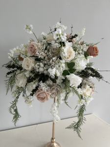 Lujo Real Touch <span class=keywords><strong>canela</strong></span> musgo Salvia Rosa ceniza cuarzo niebla pasillo <span class=keywords><strong>flor</strong></span> corredor para champán verde centro <span class=keywords><strong>de</strong></span> mesa flores plantas - Product Image 6