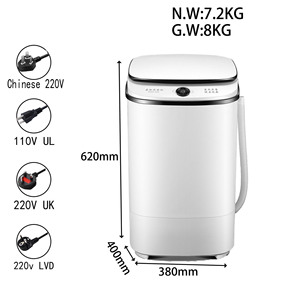 Z Kang Da 3In1 Mini Washer 7.5Kg Semi Automatic With Blue Light Cleaning For Laundry Shoes Water <b>Throwing</b> - Product Image 3