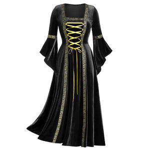 Disfraz de Halloween para <span class=keywords><strong>Mujer</strong></span>, Traje de Bruja, Vampiro, Vestido Gótico con Estampado <span class=keywords><strong>Medieval</strong></span>, Ropa de Novia - Product Image 5
