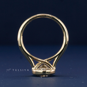 Bague solitaire en or massif 14 carats avec diamant de laboratoire pour femme, élégante bague de fiançailles, pierre unique, bijoux fins, cadeau de mariage - Product Image 6