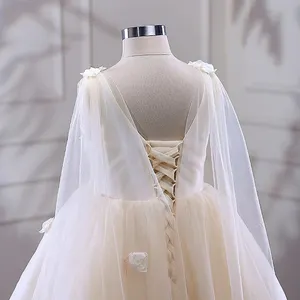 Lace Tulle Beaded White Ribbon Sleeveless Tutu Glamulice Flower Girls Bridesmaid Dress Wedding Baby Wedding Dress For Girls Kids