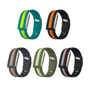 Bracelet de montre sport en silicone compatible avec les modèles standard WHOOP 50 MG, respirant, bicolore, bracelet de remplacement - Product Image 5