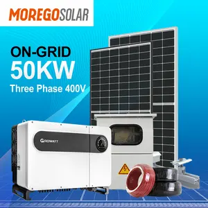 Moregosolar على الشبكة 50KW الألواح الشمسية كاملة ربط شبكة نظام الطاقة الشمسية ل السكنية الشمسية نظام الطاقة