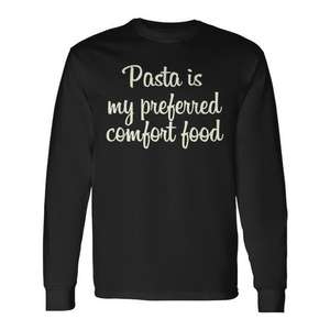 La Pasta Es Mi Comida Preferida, Camiseta de Manga Larga para Amantes del Macarrón y los Espaguetis - Product Image 1