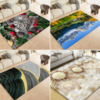 Tapis en velours cristal écologique, hypoallergénique et antistatique, tapis de salon, matériau à faible teneur en COV, sans danger pour les enfants et les animaux domestiques