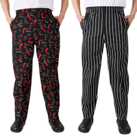 Pantalon de Chef Unisexe Personnalisé Basique Haute Qualité Séchage Rapide Ceinture Élastique Respirant Durable Confortable Vente en Gros