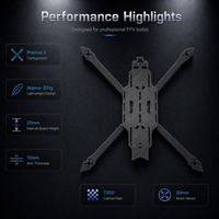 QINKOFPV Accessoires FPV, Kit de Châssis de Drones FPV en Fibre de Carbone de 13 Pouces, Matériau T300, Plateforme Large de 593 mm, Fournisseur OEM de UAV