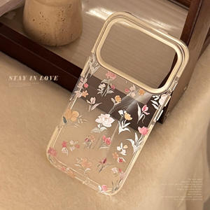 Coque transparente pour iPhone 17 Pro Max, motif fleurs colorées peintes à l'huile, style frais, compatible iPhone 16, coque souple pour iPhone 13, 15 - Product Image 1