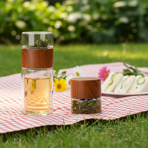 Vaso de Vidrio Aislado de Doble Capa Ecológico para Verano, con Filtro para Separar Té y Agua, Mini Taza para Preparar Té, para Mujeres - Product Image 2