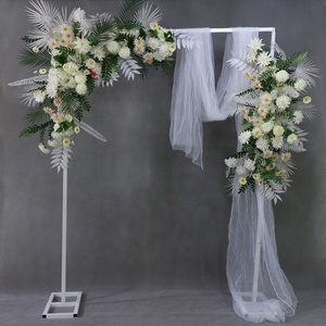 Custom Artificial Flower Arrangement Golden Square Iron Flame for Wedding Arch Ceremony <strong>Background</strong> - Product Image 5