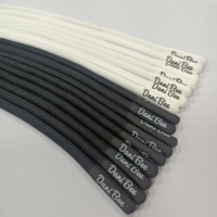 Cordon de serrage en polyester tressé avec logo personnalisé imprimé, extrémité en silicone, résistance à la décoloration 4 niveaux