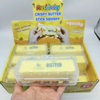 Bâton Squishy Croustillant Goût Beurre, Matériau PU, Rebond Lent, Anti-stress, Jouet Doux et Parfait