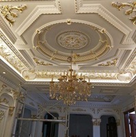 Moulures de plafond en forme de médaillon grand format pour bâtiments français, moulures de plafond rondes