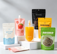 Pochette souple personnalisée avec bec verseur pour jus et liquides, sac en plastique de qualité alimentaire avec bouchon refermable, pochette à boisson