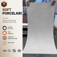 Panneau en pierre MCM flexible et fin, résistant à l'humidité, à texture tissu moderne, pour la rénovation et le revêtement des intérieurs de cafés et de commerces de détail