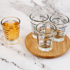 Verres à shot doseurs en <span class=keywords><strong>verre</strong></span> épais pour espresso et liquides, avec graduations de 26 mesures : 1 oz, 6 cuillères à café, 2 cuillères à soupe, 30 ml - Product Image 6