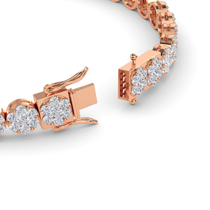 Luxury Lab Grown Diamond <b>Bracelet</b> Unisex <b>Gold</b>/<b>Rose</b> <b>Gold</b> Crafted Radiant Cut Exceptional Brilliance Contemporary <b>Charm</b> - Product Image 3