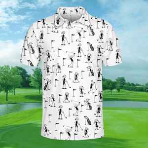 Logotipo personalizado Sublimación Rendimiento de lujo Tallas grandes Deportes al aire libre de los hombres Golf para Polo Ropa de golf transpirable de secado rápido - Product Image 5