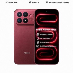 สมาร์ทโฟนเรดมี K100 Pro Max รุ่นใหม่ล่าสุดปี 2026 หน้าจอ 185Hz รองรับสองซิม แบตเตอรี่ขนาดใหญ่ 9070mAh กล้องหลัง 3 ตัว ความละเอียด 200MP - Product Image 1