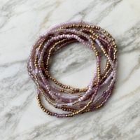 Ensemble personnalisé au design unique, bracelet en acier inoxydable avec pierres précieuses en cristal, améthyste, pierres naturelles, perles d'eau douce