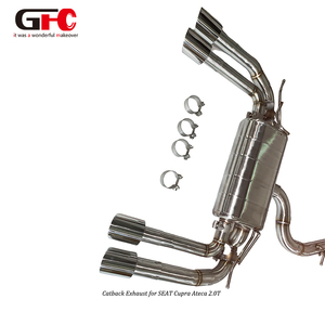 Sistema de Escape Personalizado para Automóviles de Alto Rendimiento, 304SS Catback para Seat Cupra Ateca 2.0T 2016-2024, Silenciador Único - Product Image 3