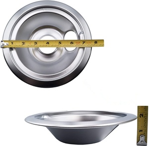 WB31M15 WB31M16 Bandeja de goteo de cromo de rango eléctrico de <span class=keywords><strong>4</strong></span> piezas para piezas de quemador de <span class=keywords><strong>gas</strong></span> - Product Image 6